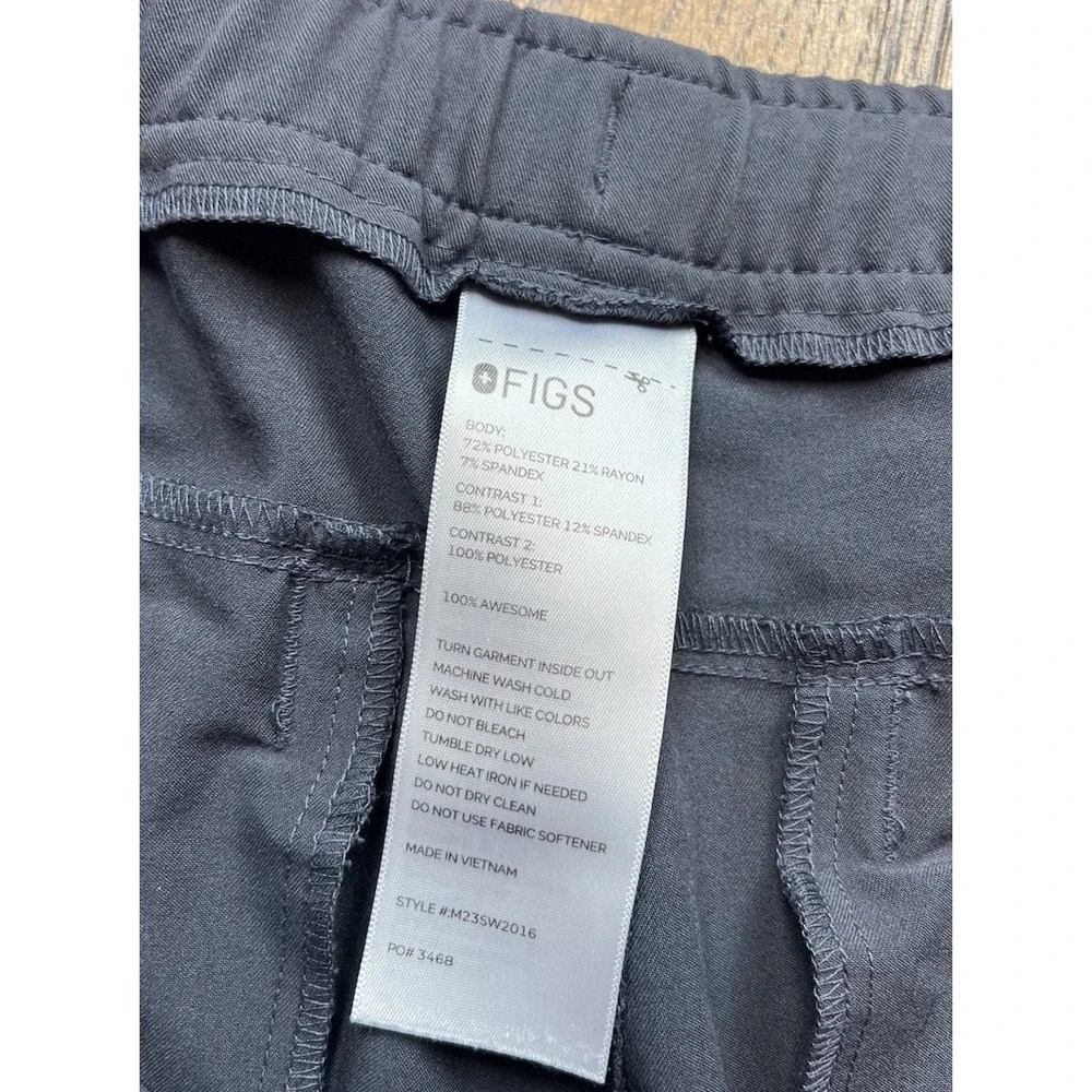 FIGS Tansen Jogger Scrub Pants Men's‎ Sz XL Gray Drawstring Medical Uniform